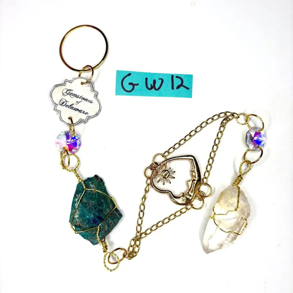 Delaware Chrysocolla & Quartz Wall Hanging, Gemstones of Delaware Collection